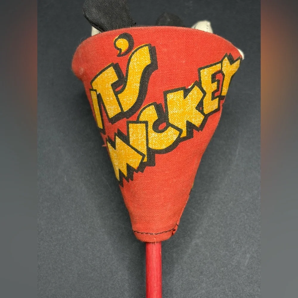 Vintage Walt Disney Mickey Mouse Push Up Puppet Collapsible Toy, Anne W. England